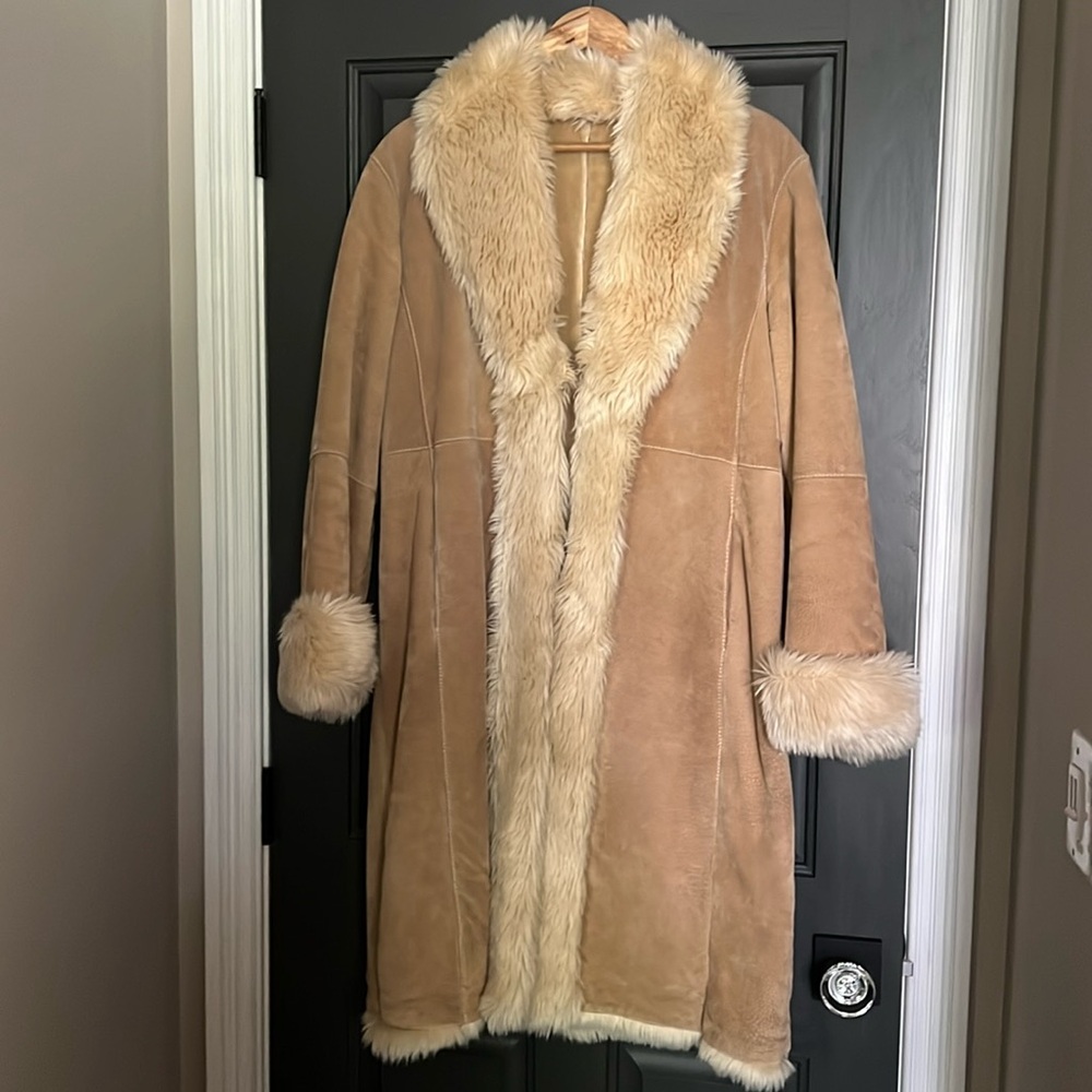 Leather and suede coat.